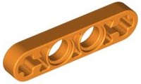 Lego (N) ~ Technic Liftarm Thin 1 x 4 - Axle Holes ~ [Orange]
