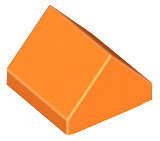 Lego (N) ~ Slope 45 1 x 1 x 2/3 Double ~ [Orange]