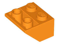Lego (N) ~ Slope Inverted 45 2 x 2 with Flat Bottom Pin ~ [Orange]