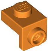 Lego (N) ~ Bracket 1 x 1 - 1 x 1 ~ [Orange]