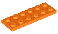 Lego (U) ~ Plate 2 x 6 ~ [Orange]