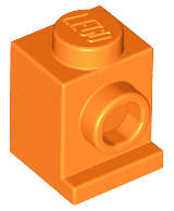 Lego (U) ~ Brick Modified 1 x 1 with Headlight ~ [Orange]