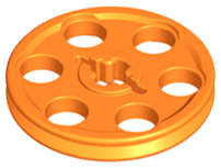 Lego (N) ~ Technic Wedge Belt Wheel (Pulley) ~ [Orange]