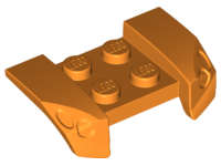 Lego (U) ~ Vehicle Mudguard 2 x 4 with Headlights Overhang ~ [Orange]