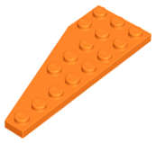 Lego (N) ~ Wedge Plate 8 x 3 Pentagonal Right ~ [Orange]