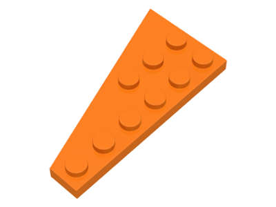 Lego (N) ~ Wedge Plate 6 x 3 Right ~ [Orange]