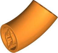 Lego (N) ~ Brick Round 2 x 2 D. 45 degrees Elbow (27.7mm Standing Height) ~ [Orange]