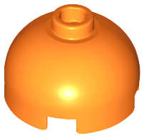 Lego (N) ~ Brick Round 2 x 2 Dome Top ~ [Orange]