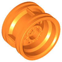 Lego (N) ~ Wheel 30.4mm D. x 20mm with No Pin Holes and Reinforced Rim ~ [Orange]