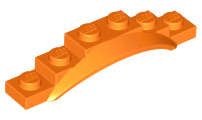 Lego (U) ~ Vehicle Mudguard 1 1/2 x 6 x 1 with Arch ~ [Orange]