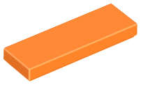 Lego (U) ~ Tile 1 x 3 ~ [Orange]
