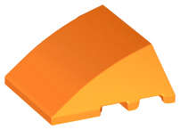 Lego (N) ~ Wedge 4 x 3 Triple Curved No Studs ~ [Orange]