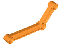 Lego (U) ~ Technic Link 1 x 9 Bent (6 - 4) ~ [Orange]