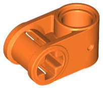 Lego (N) ~ Technic Axle and Pin Connector Perpendicular ~ [Orange]