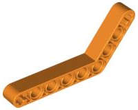 Lego (U) ~ Technic Liftarm Modified Bent Thick 1 x 9 (6 - 4) ~ [Orange]