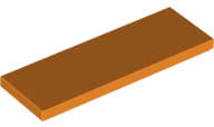 Lego (N) ~ Tile 2 x 6 ~ [Orange]