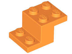 Lego (N) ~ Bracket 3 x 2 x 1 1/3 with Bottom Stud Holder ~ [Orange]