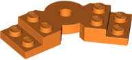 Lego (N) ~ Plate Modified 2 x 6 x 2/3 Bent ~ [Orange]
