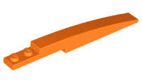 Lego (N) ~ Slope Curved 10 x 1 ~ [Orange]