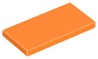 Lego (N) ~ Tile 2 x 4 ~ [Orange]