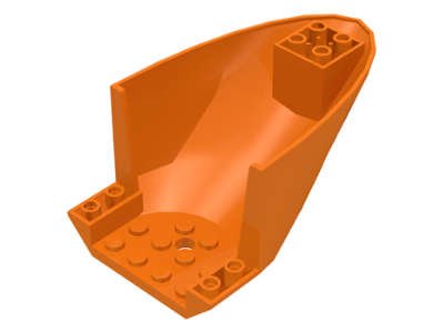 Lego Used - Aircraft Fuselage Aft Section Curved Bottom 6 x 10~ [Orange]