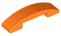 Lego (N) ~ Slope Curved 4 x 1 x 2/3 Double ~ [Orange]