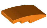 Lego (N) ~ Slope Curved 4 x 2 ~ [Orange]