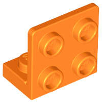 Lego (N) ~ Bracket 1 x 2 - 2 x 2 Inverted ~ [Orange]