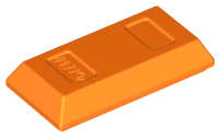 Lego (N) ~ Minifigure Utensil Ingot 1 x 2 ~ [Orange]