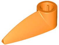 Lego (N) ~ Bionicle 1 x 3 Tooth with Axle Hole (Bohrok Eye) ~ [Orange]