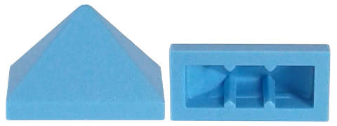 Lego (N) ~ Slope 45 2 x 1 Triple with Bottom Stud Holder ~ [Medium Blue]