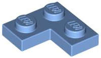 Lego (N) ~ Plate 2 x 2 Corner ~ [Medium Blue]
