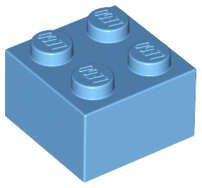 Lego (U) ~ Brick 2 x 2 ~ [Medium Blue]