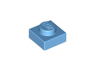 Lego (N) ~ Plate 1 x 1 ~ [Medium Blue]