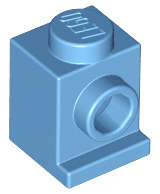 Lego (N) ~ Brick Modified 1 x 1 with Headlight ~ [Medium Blue]