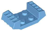 Lego (U) ~ Plate Modified 2 x 2 with Vents ~ [Medium Blue]