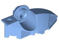 Lego (U) ~ Large Figure Foot with Rotation Joint Ball Half Vertical ~ [Medium Blue]