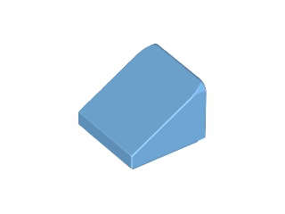 Lego (N) ~ Slope 30 1 x 1 x 2/3 ~ [Medium Blue]