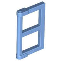 Lego (U) ~ Pane for Window 1 x 2 x 3 with Thick Corner Tabs ~ [Medium Blue]