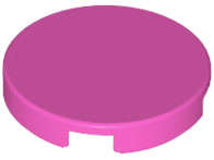 Lego (N) ~ Tile Round 2 x 2 with Bottom Stud Holder ~ [Dark Pink]
