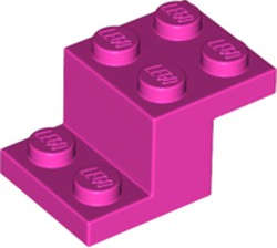 Lego (N) ~ Bracket 3 x 2 x 1 1/3 with Bottom Tube ~ [Dark Pink]
