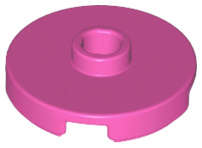 Lego (N) ~ Tile Round 2 x 2 with Open Stud ~ [Dark Pink]