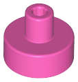 Lego (N) ~ Tile Round 1 x 1 with Bar and Pin Holder ~ [Dark Pink]