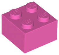 Lego (N) ~ Brick 2 x 2 ~ [Dark Pink]