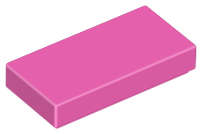 Lego (N) ~ Tile 1 x 2 ~ [Dark Pink]