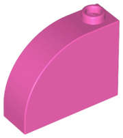Lego (N) ~ Slope Curved 3 x 1 x 2 with Hollow Stud ~ [Dark Pink]