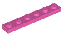 Lego (N) ~ Plate 1 x 6 ~ [Dark Pink]