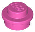 Lego (U) ~ Plate Round 1 x 1 ~ [Dark Pink]