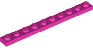 Lego (U) ~ Plate 1 x 10 ~ [Dark Pink]