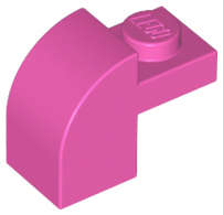 Lego (U) ~ Slope Curved 2 x 1 x 1 1/3 with Recessed Stud ~ [Dark Pink]